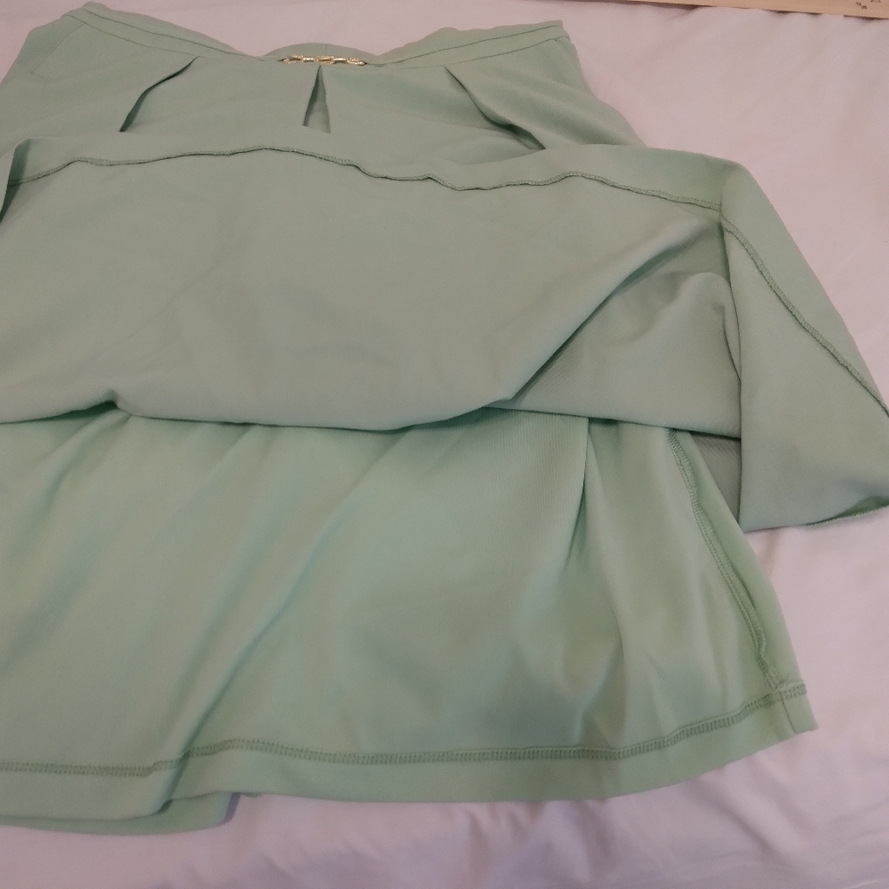 POCKETS Size 4 Mint Green Ellen Tracy Dress Pleated Career - Picture 5 of 9